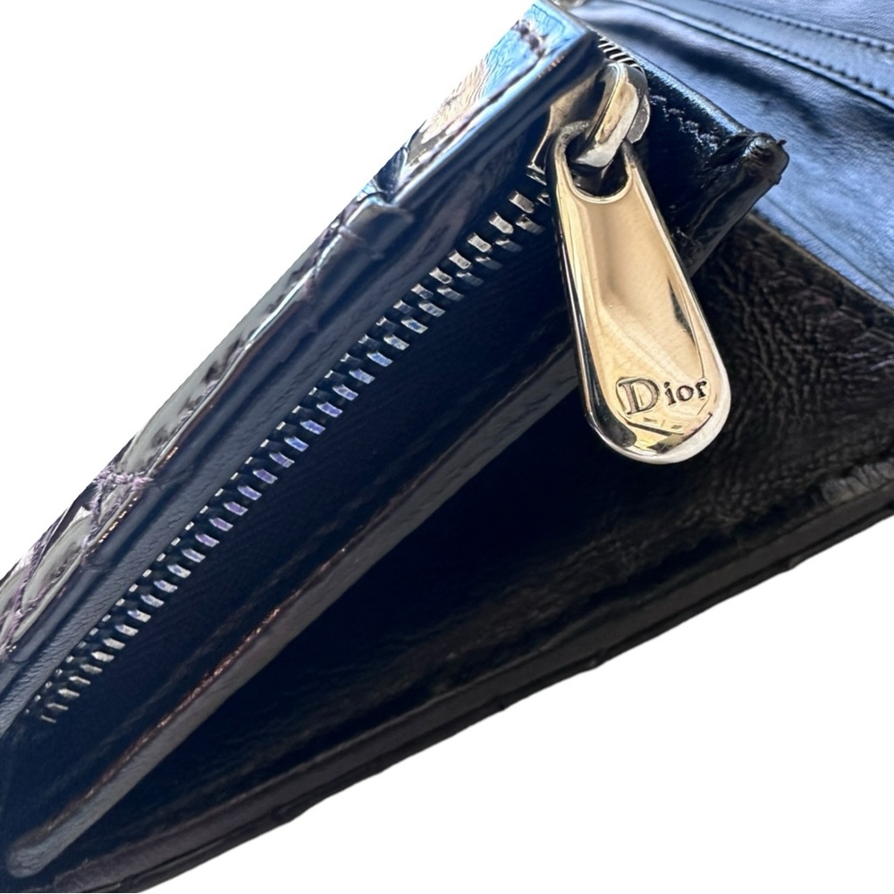 Christian Dior Cannage Paten Leather Wallet on Chain Black - Picture 8 of 14